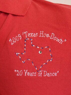 Collectible Vintage 2009 Texas HoeDown Red Polo Souvenir Shirt (XL)